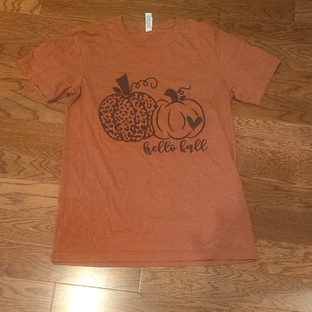 Bella Canvas Orange 'Hello Fall' Short Sleeve Tee